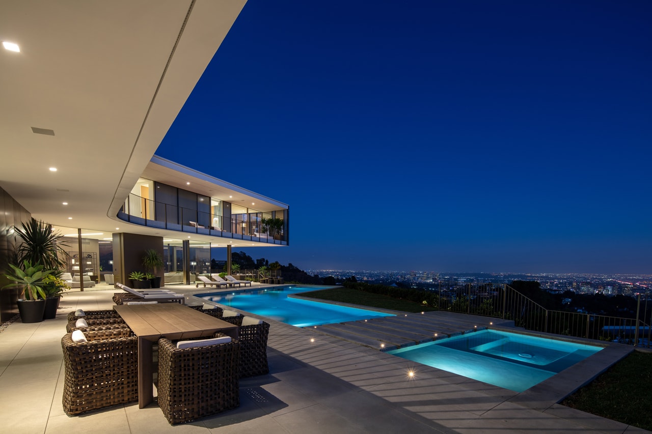 Orum Residence spf architects bel air los angeles propellor shaped house california