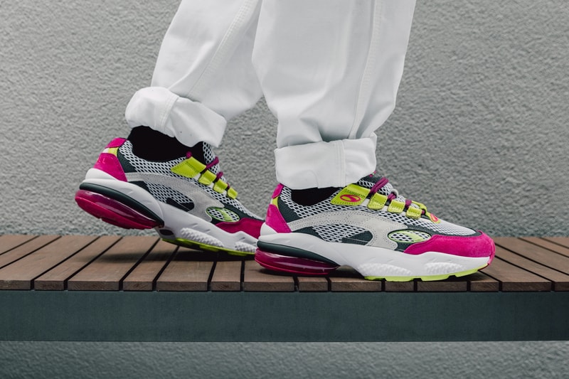 PUMA Cell Venom "Fresh" Closer Look '90s running cushioning bright colors sail neon green pink grey white 