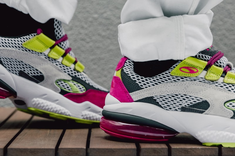 PUMA Cell Venom "Fresh" Closer Look '90s running cushioning bright colors sail neon green pink grey white 