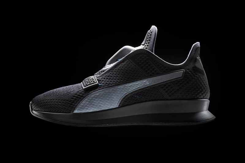 PUMA Introduces New Self-Lacing Running Sneakers grey silver drop release date images iphone apple android app watch cross training footwear sportswear