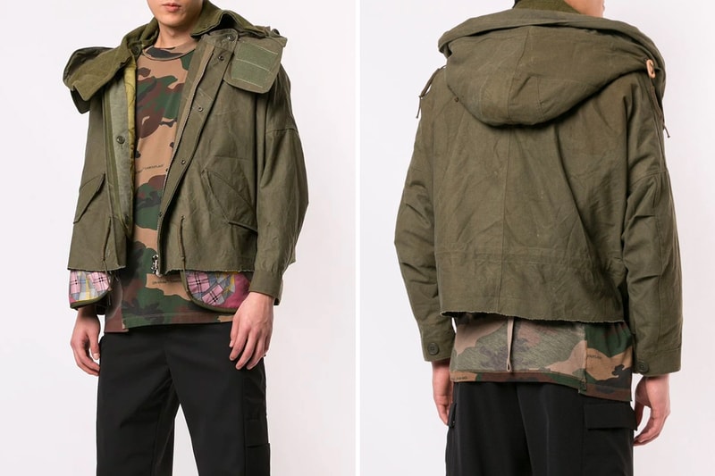 READYMADE Layered Style Jacket Green Cropped Release Info Date One of a kind handmade Japanese Cut Fishtail Parka Jackets