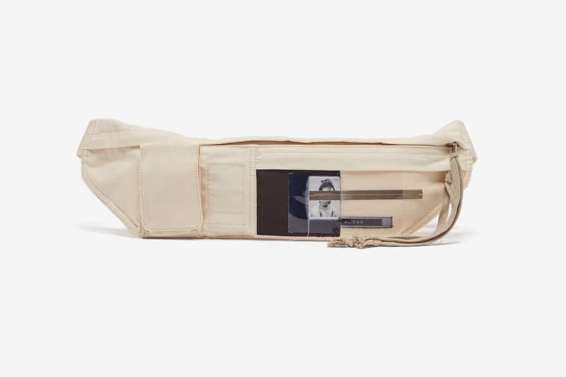 Rick Owens DRKSHDW Aliens Canvas Belt Bag Release white beige matchesfashion.com closer look buy cop purchase