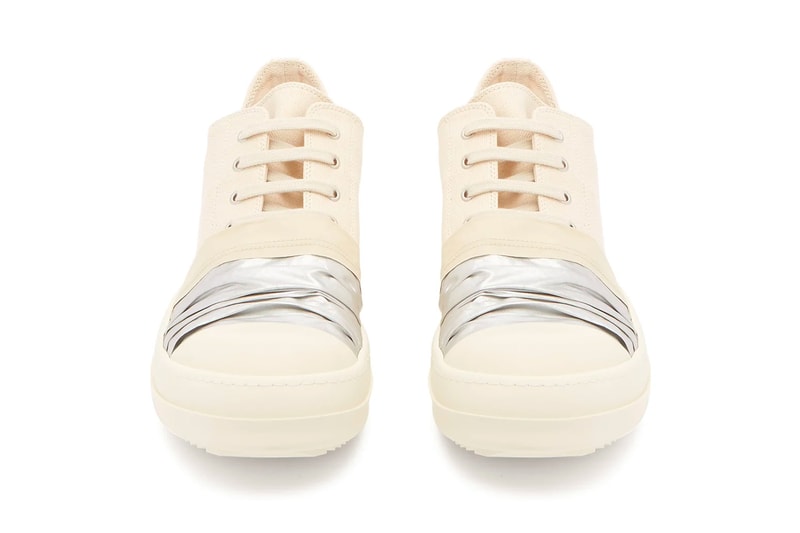 Rick Owens DRKSHDW Duck Tape Ramones Low Top Release Cream White
