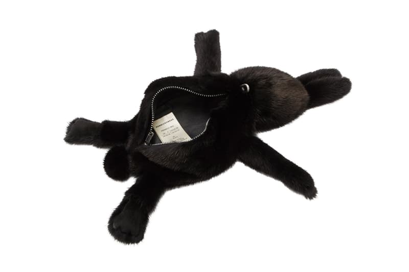 Rick Owens Bunny & Cyclops Pouches Drop Info Black Fur Bunny Pouch Grey Shearling Cyclops Pouch Black Leather Cyclops Pouch made in italy ssense zip 