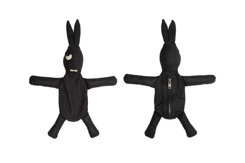 Rick Owens Bunny & Cyclops Pouches Drop Info Black Fur Bunny Pouch Grey Shearling Cyclops Pouch Black Leather Cyclops Pouch made in italy ssense zip 