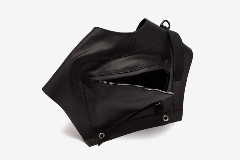 Rick Owens Rubberized-Cotton Utility Belt Bag Release Black 