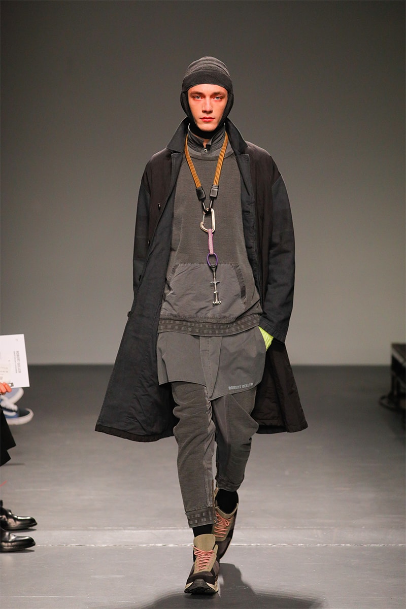 Robert Geller Fall Winter 2019 NYFW Show Runway Mens New York Fashion Week lululemon common projects shoes