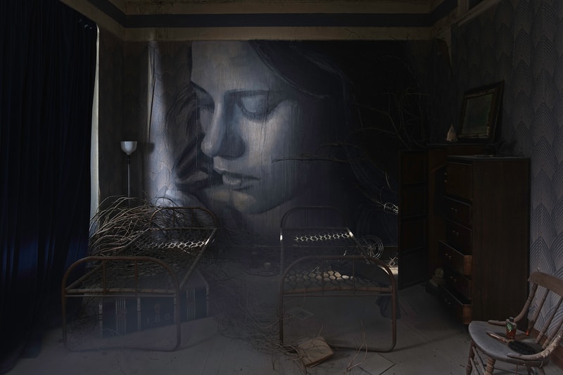 rone empire installation sherbrooke australia abandoned mansion johnny cash hurt artworks murals portraits paintings