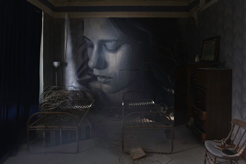 rone empire installation sherbrooke australia abandoned mansion johnny cash hurt artworks murals portraits paintings