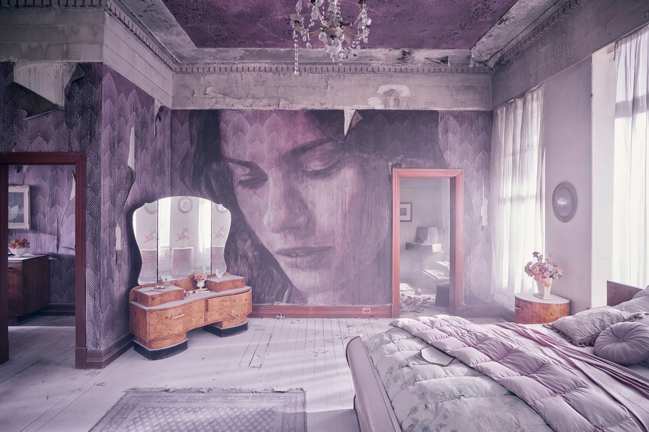 rone empire installation sherbrooke australia abandoned mansion johnny cash hurt artworks murals portraits paintings