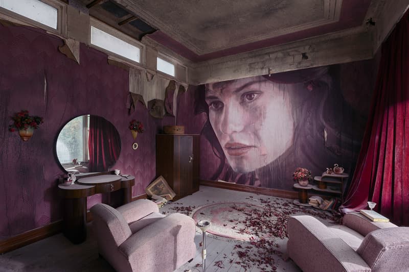 rone empire installation sherbrooke australia abandoned mansion johnny cash hurt artworks murals portraits paintings