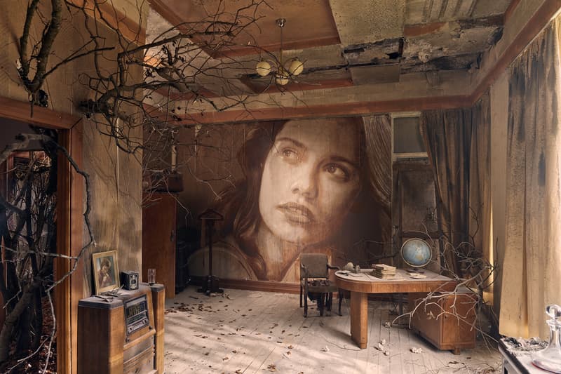 rone empire installation sherbrooke australia abandoned mansion johnny cash hurt artworks murals portraits paintings