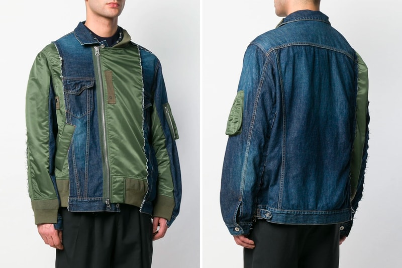 sacai Contrast Bomber Jacket Release Info Date Green Denim Chitose Abe Spring Summmer 2019
