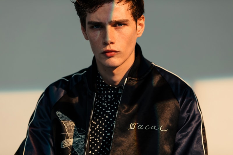 sacai Spotlights Its Coveted SS19 Collabs in Haven's New Editorial dr woo pendleton hoodie denim stadium jacket t shirt shoulder bag porter release drop date price info images apparel 