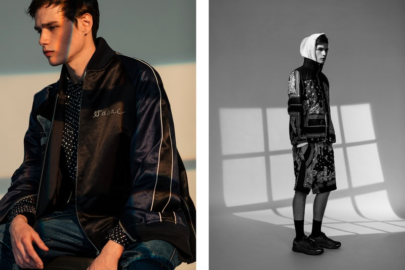 sacai Spotlights Its Coveted SS19 Collabs in Haven's New Editorial dr woo pendleton hoodie denim stadium jacket t shirt shoulder bag porter release drop date price info images apparel 