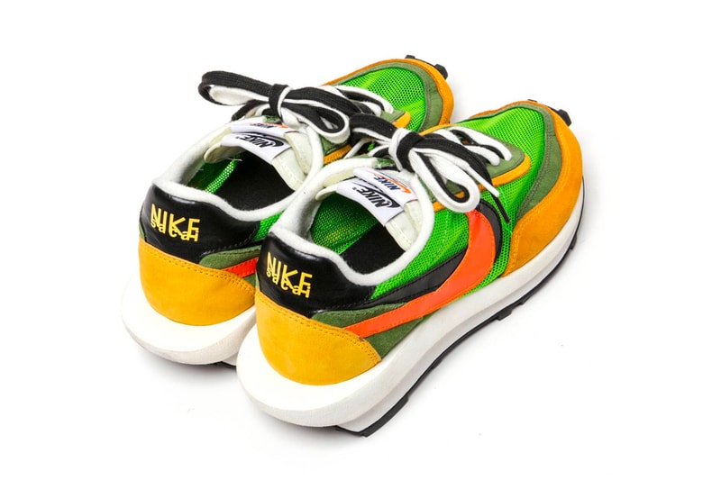 Sacai x Nike LDV Waffle Color: "Green Gusto/Black-Varsity Maize-Safety Orange" Style Code：BV0073-300 Release Date: March 7, 2019 "Varsity Blue/Del Sol-Varsity Red-Black" BV0073-400 release info price stockist