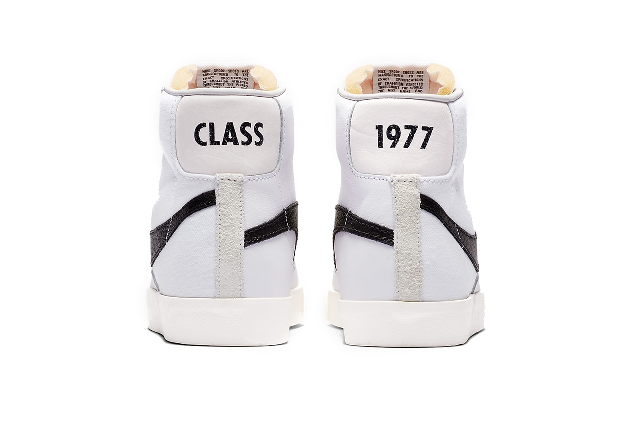 slam jam nike blazer mid class of 1977 white black sail nike sportswear footwear 2019 february