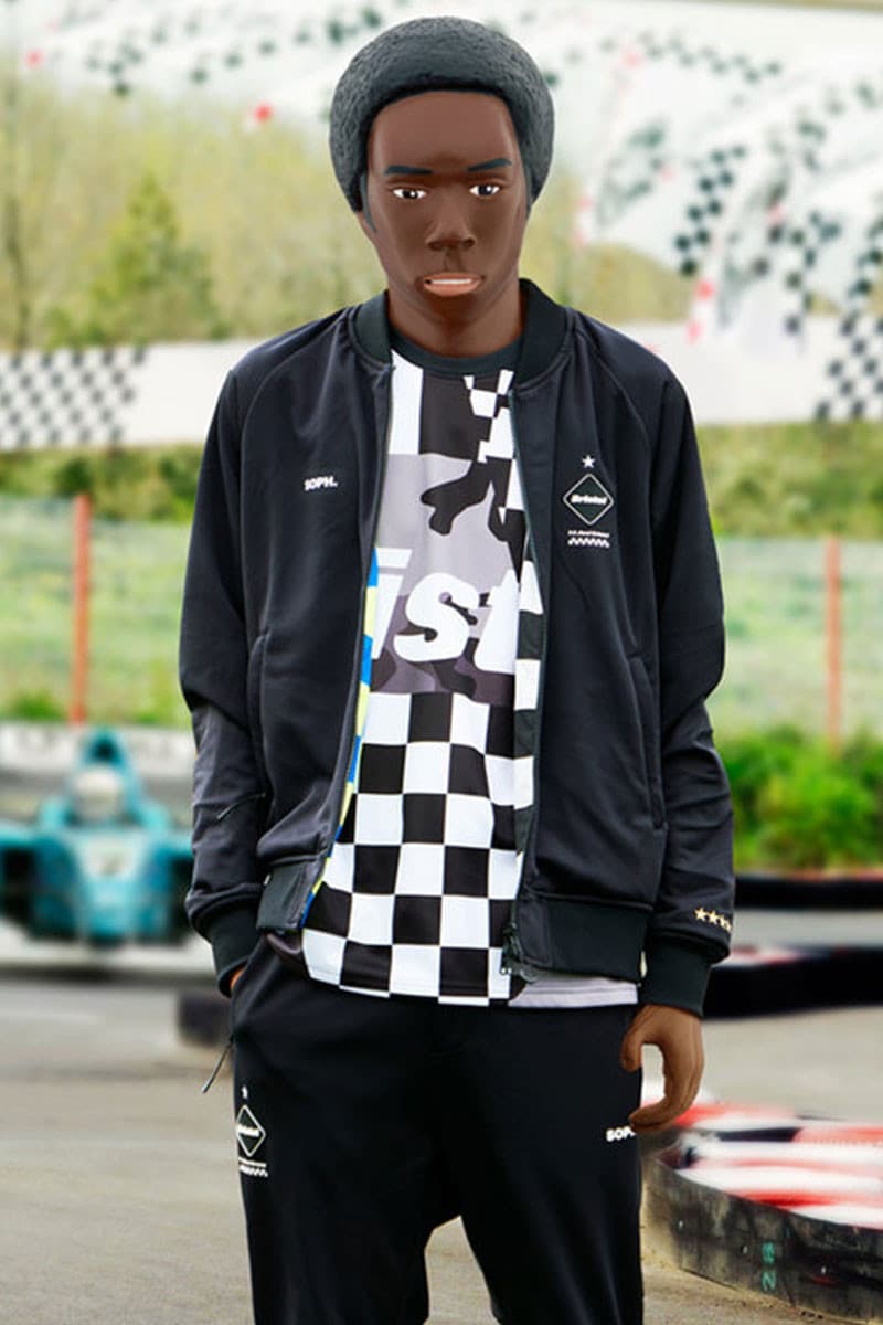 SOPHNET.'s F.C.Real Bristol SS19 Lookbook soccer football spring summer 2019 nascar racing track