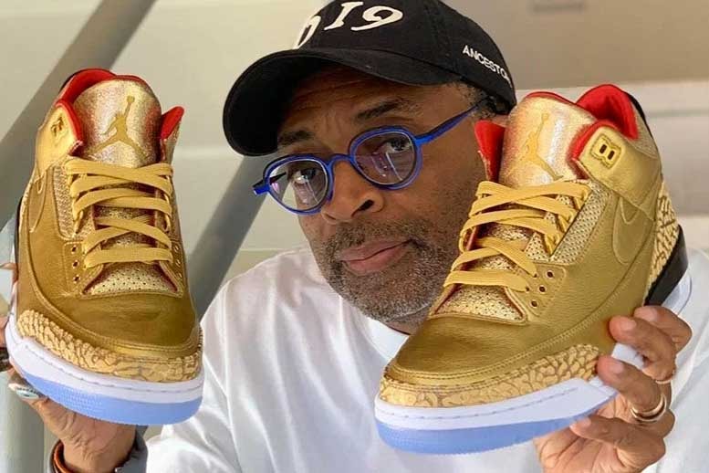 spike lee air jordan 3 tinker gold oscars sneakers footwear awards ceremony entertainment custom 
