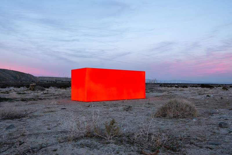 Sterling Ruby's 'SPECTER' Is on View at Desert X fluorescent orange info images address date arts sculpture