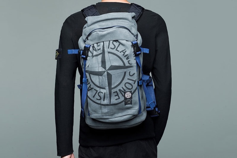Stone Island PORTER Bags Limited Drop on App man made suede textile garment dye duffel backpack shoulder fanny pack bag