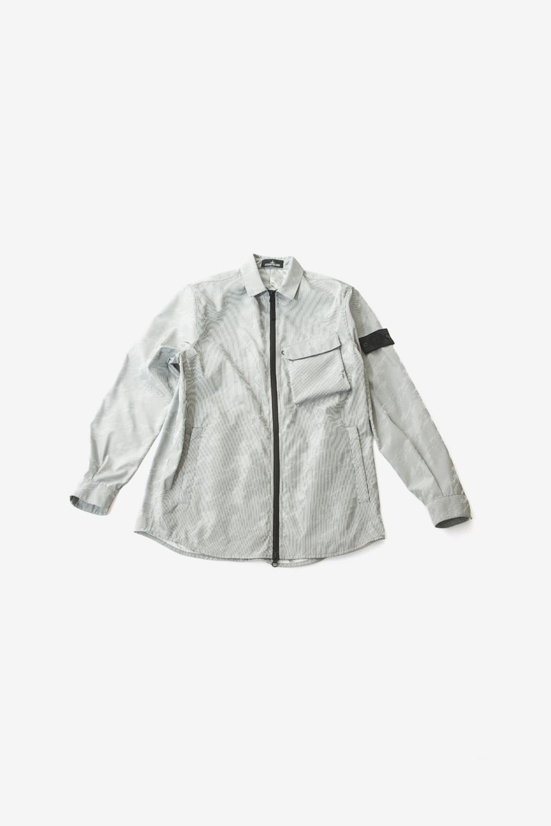 Stone Island Drops More For Its Shadow Project SS19 Collection green black bomber over shirt puffer jacket chest rig white t shirt info release drop date images apparel accessories