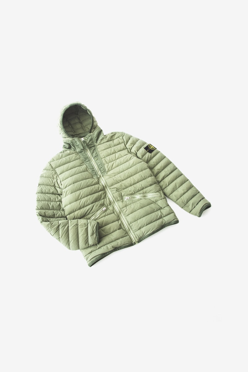 Stone Island Drops More For Its Shadow Project SS19 Collection green black bomber over shirt puffer jacket chest rig white t shirt info release drop date images apparel accessories