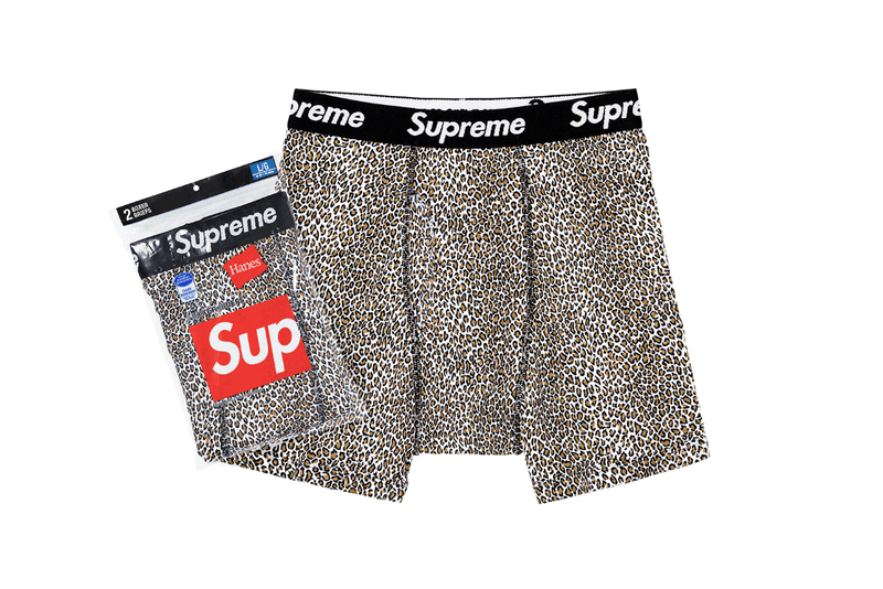 Supreme Spring/Summer 2019 Accessories Leopard Print Boxer Briefs Hanes