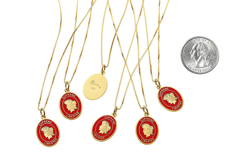 Supreme Spring/Summer 2019 Accessories Gold Libertad Necklace Pendant