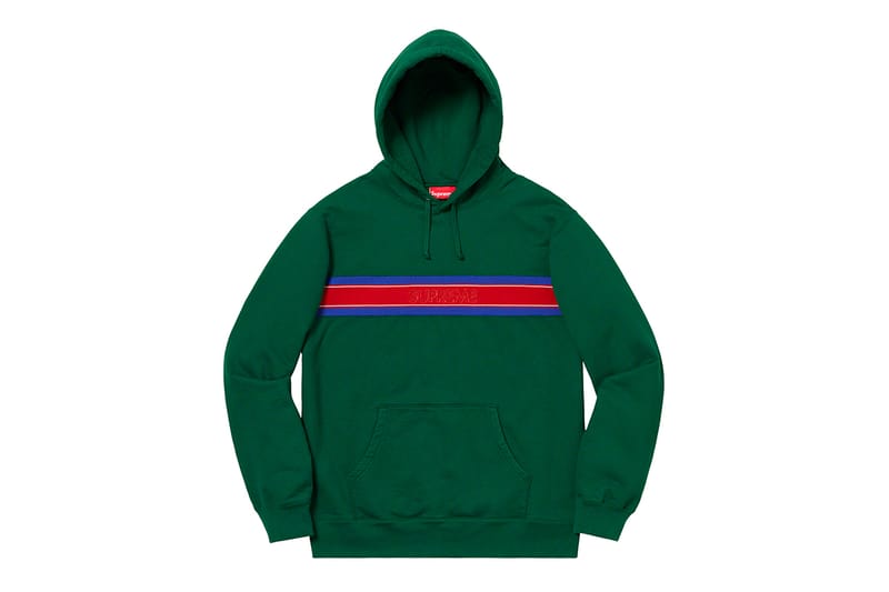 green and red supreme hoodie