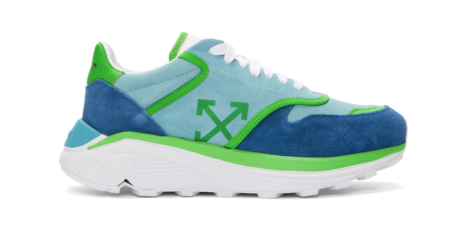 Off White Jogger Sneakers Blue Green Release HYPEBEAST Off White Jogger Sneakers Blue Green Release HYPEBEAST
