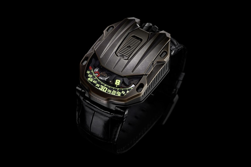 URWERK UR 105 CT Maverick Watch Bronze black titanium satellite wondering hour hand indicator timepiece wristwatch brown