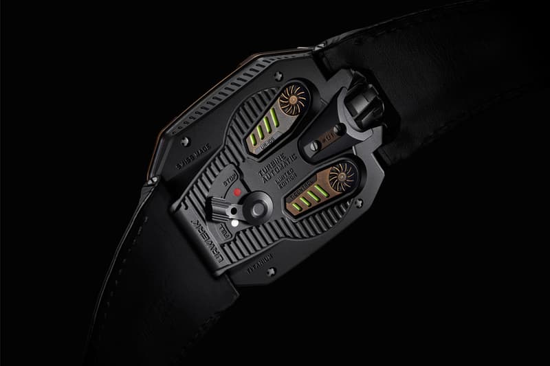 URWERK UR 105 CT Maverick Watch Bronze black titanium satellite wondering hour hand indicator timepiece wristwatch brown