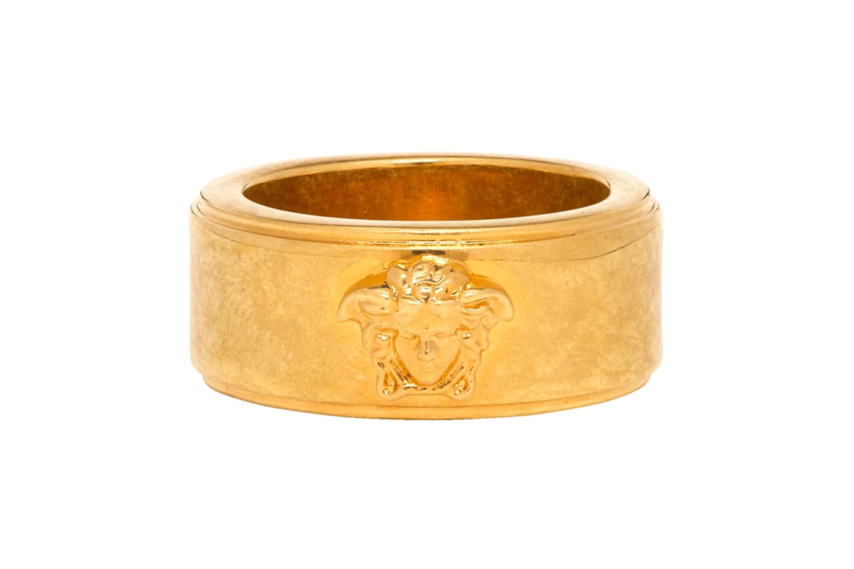 10K Yellow Gold Versace Style Mens Ring. – The Diamond Traphouse
