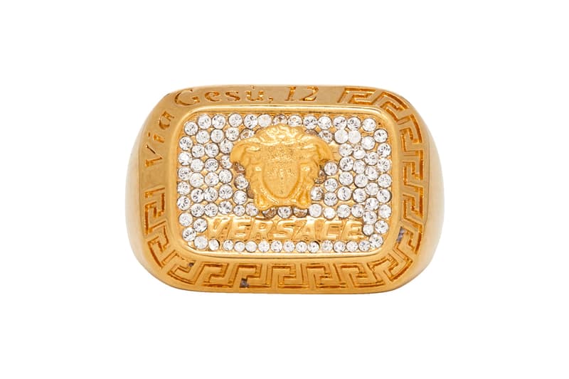 Versace Drop New Statement Rings Info fashion jewellery accessories Gold Medusa Head Release Info Fall winter 2019