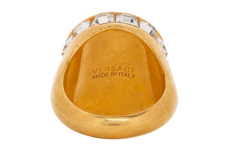 Versace Drop New Statement Rings Info fashion jewellery accessories Gold Medusa Head Release Info Fall winter 2019
