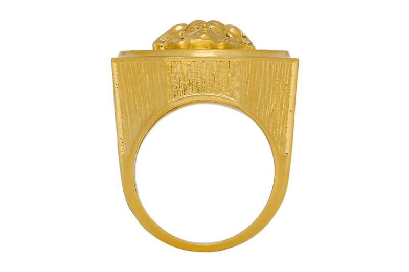 Versace Drop New Statement Rings Info fashion jewellery accessories Gold Medusa Head Release Info Fall winter 2019