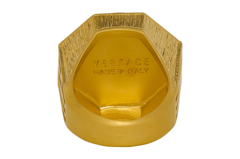 Versace Drop New Statement Rings Info fashion jewellery accessories Gold Medusa Head Release Info Fall winter 2019