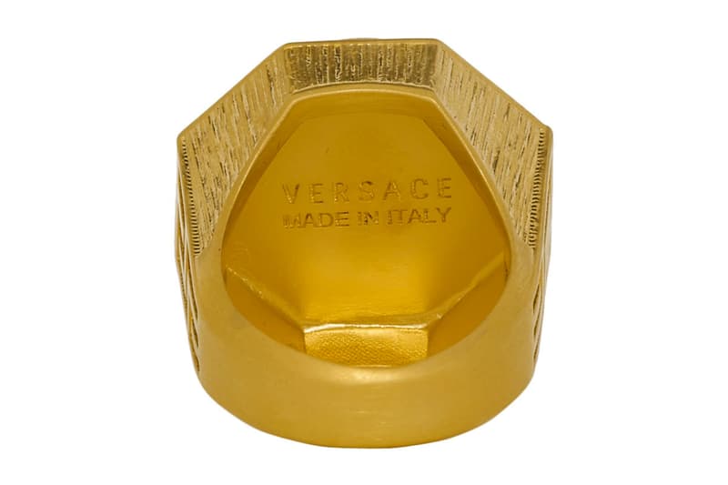 Versace Drop New Statement Rings Info fashion jewellery accessories Gold Medusa Head Release Info Fall winter 2019