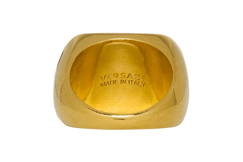 Versace Drop New Statement Rings Info fashion jewellery accessories Gold Medusa Head Release Info Fall winter 2019