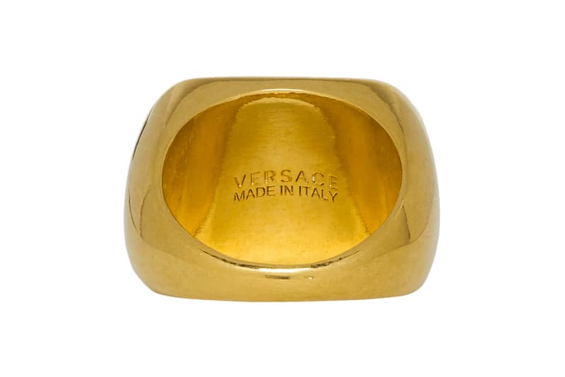 Versace Drop New Statement Rings Info fashion jewellery accessories Gold Medusa Head Release Info Fall winter 2019
