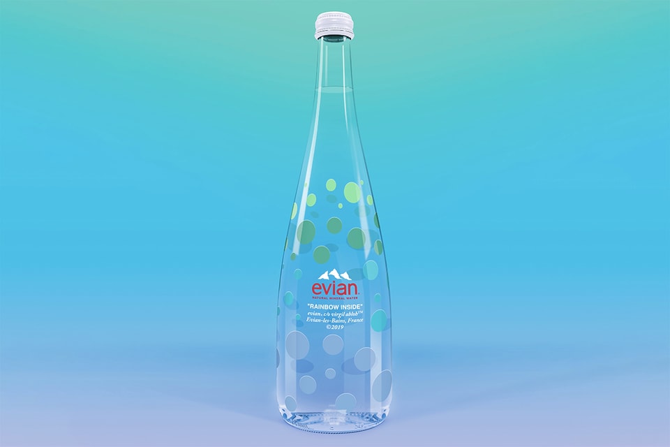Virgil Abloh X Evian 75cl Water Bottle Details Hypebeast
