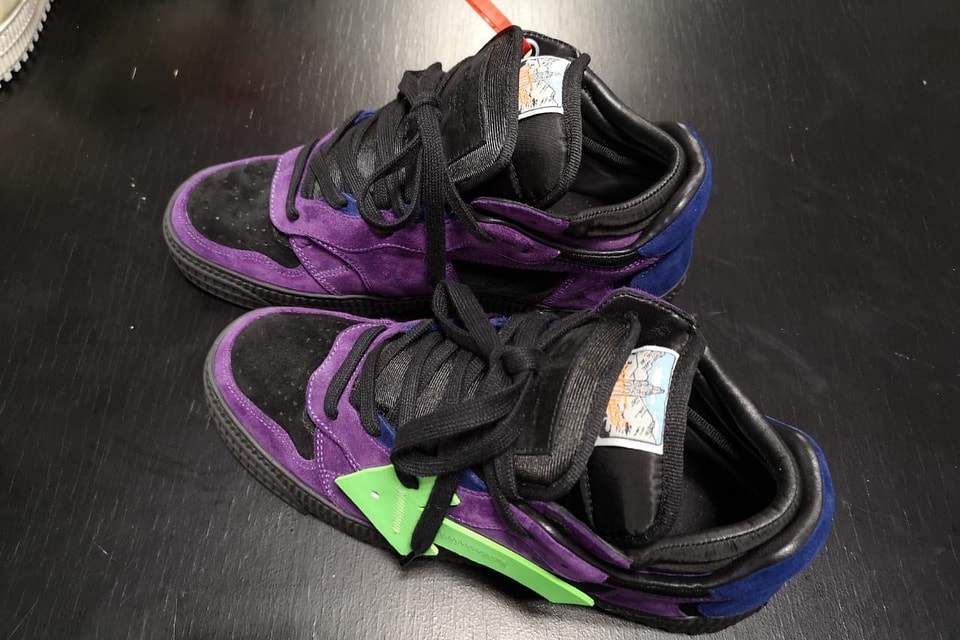 Virgil Abloh Teases Off-White™ 3.0 Off-Court Lows sneakers purple blue green beige off white than