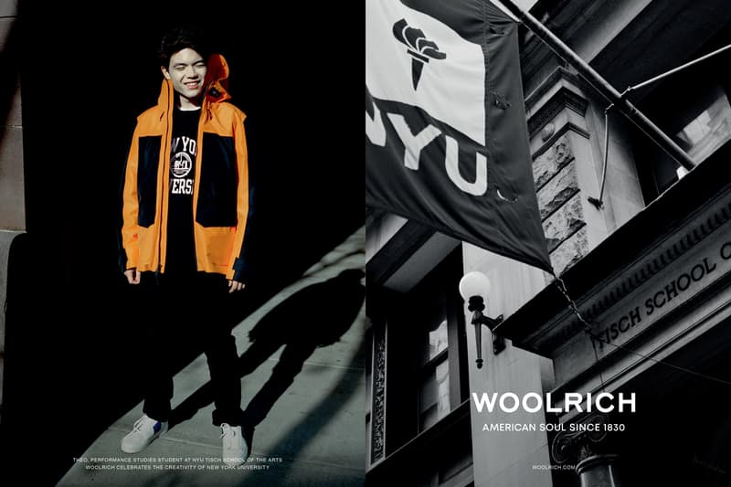 woolrich spring summer 2019 campaign american soul since 1830 lookbook nyu tisch school of the arts student professors models 