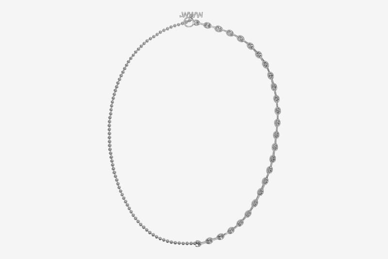 WWW.WILLSHOTT 2-Link Split Chain Necklace Release Silver ball small big