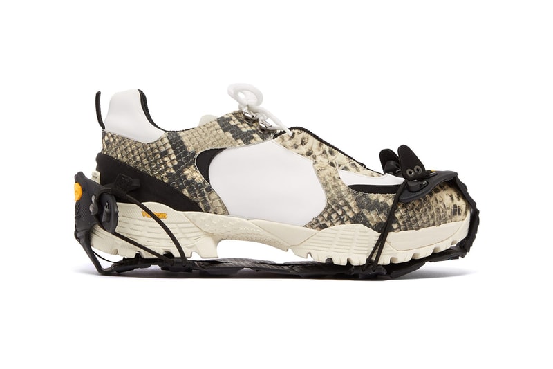 1017 alyx 9sm detachable grip python leather hiking trainers matchesfashion 1255973 ss19 spring/summer 2019 vibram sole sneakers shoes 