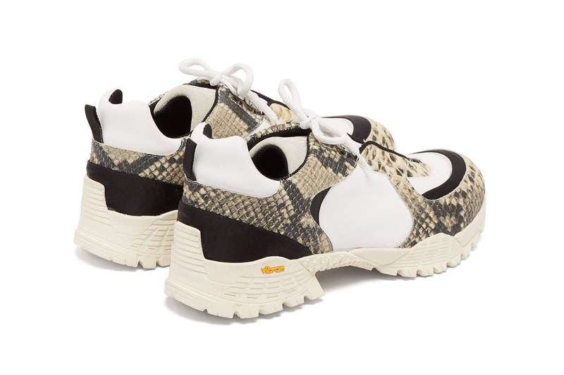 1017 alyx 9sm detachable grip python leather hiking trainers matchesfashion 1255973 ss19 spring/summer 2019 vibram sole sneakers shoes 
