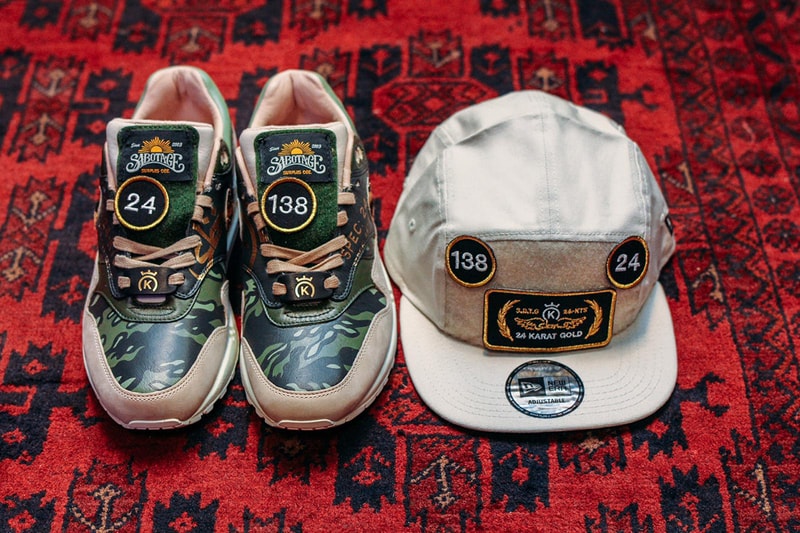 24 Kilates Nike Air Max 1 Custom Pairs Sneakers Sabotage SBTG Singapore Artist Customiser Stampede Collection The Mine Bangkok Thailand New Era Cap Design X Ray Camouflage Velcro Patches Military Inspired  
