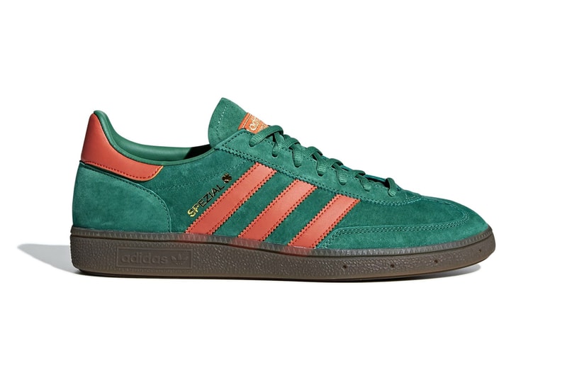adidas Handball Spezial St Patricks Day Pack Info Information Shoes Trainers Kicks Sneakers Cop Purchase Buy 3 Colorways Clear Brown White Metallic Gold Bold Green Raw Amber Gum Black Core Easy Yellow