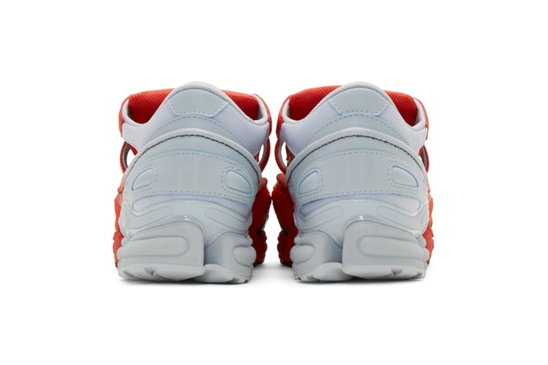 Raf Simons x adidas Replicant Ozweego Gradient sock pack sneakers yellow & black red & blue release info pricing stockist ssense 